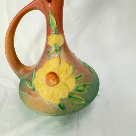 VTG 1942 Roseville Pottery Peony Water Ewer - Picture 5 of 7